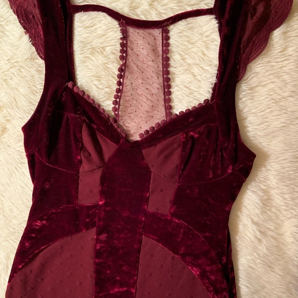Free People Dress Size XS Sweetheart Neck Mini Dress Red - Picture 7 of 14